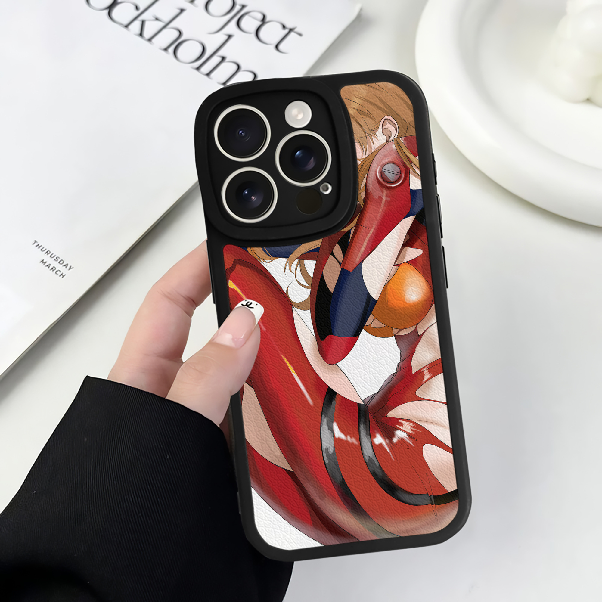 （画像用） EVA 新世紀エヴァンゲリオン 【iPhone 16シリーズ対応】シリコンスマホケース（レザー調） 材質：シリコン